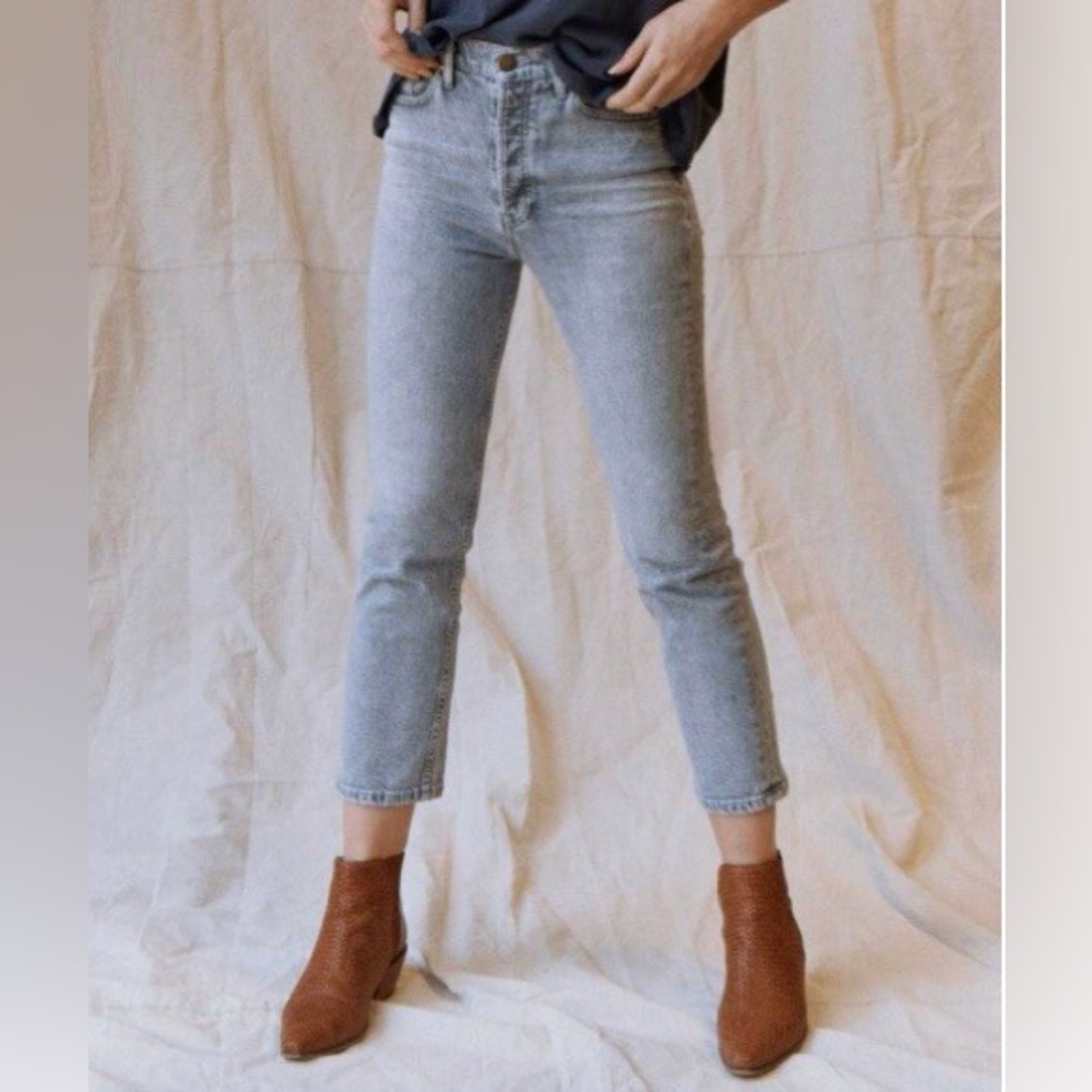 The Great. Light Gray The Straight A Jean Sz 26